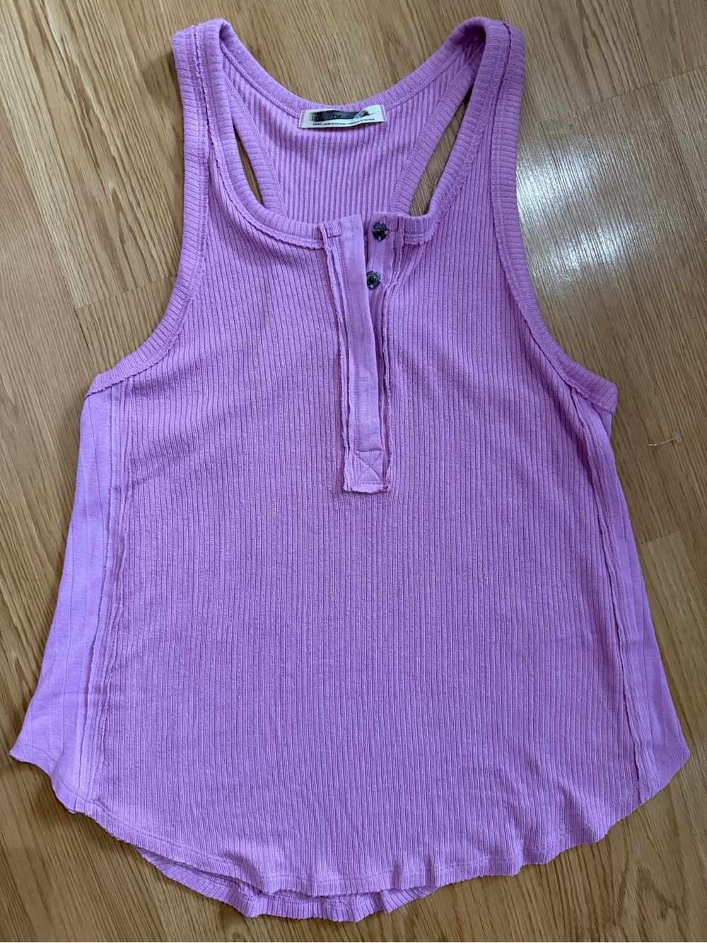 NWOT Free People We the Free It’s Me Lilac Ribbed Racerback Tank S Small